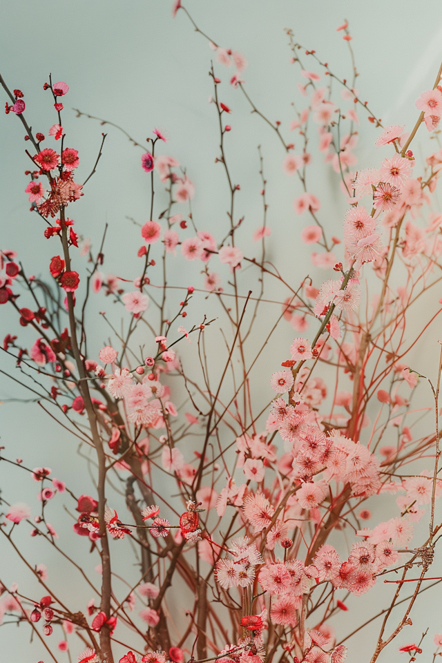 Pink Blossoms Close-Up