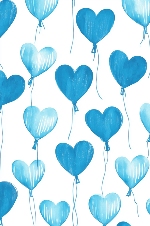 Blue Heart Balloons