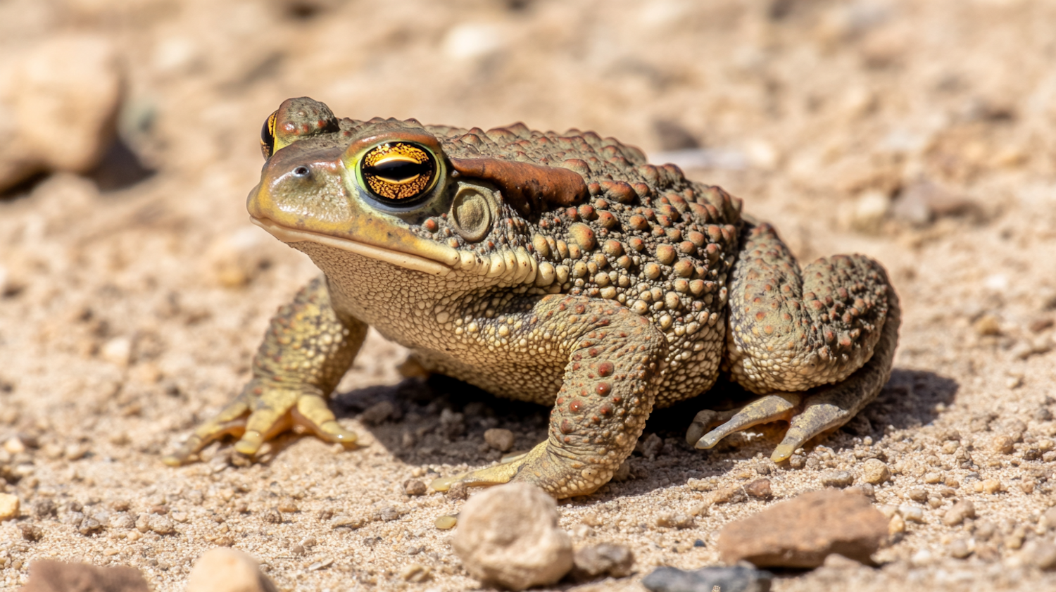 Toad on Sandy Surface