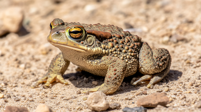 Toad on Sandy Surface