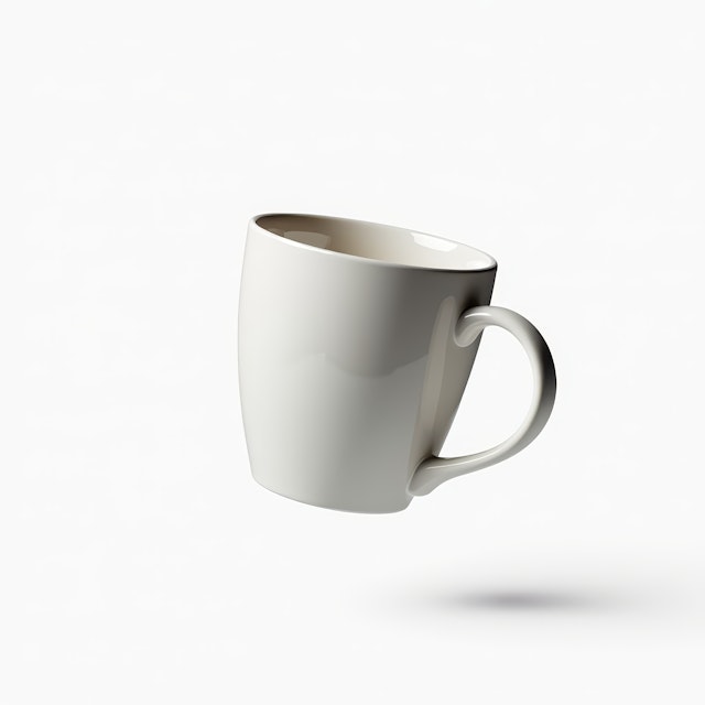 Floating White Ceramic Mug