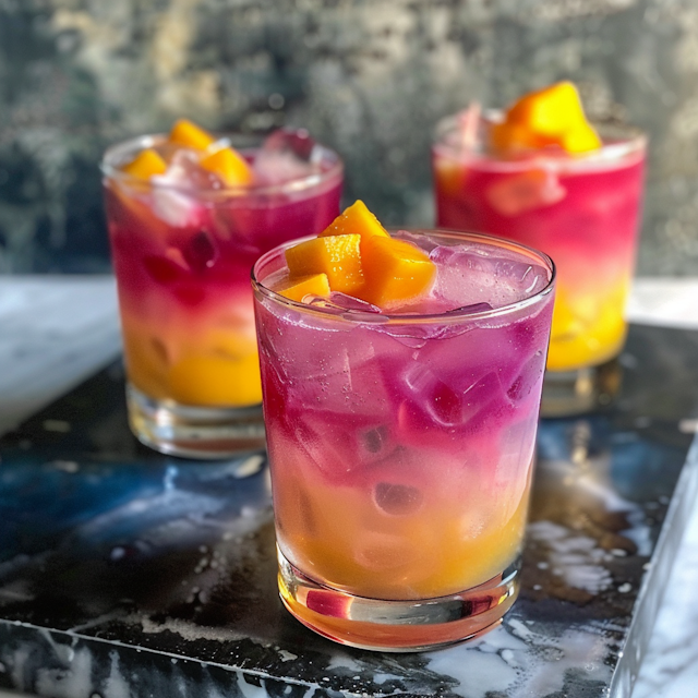 Vibrant Layered Drinks