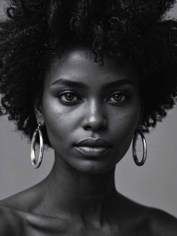 Black and White Portrait of a Woman