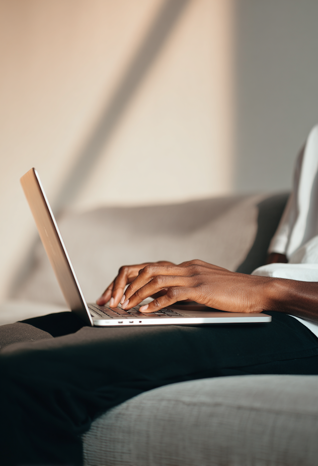 Person Using Laptop