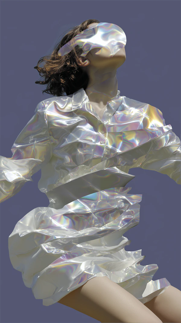 Surreal Reflective Figure