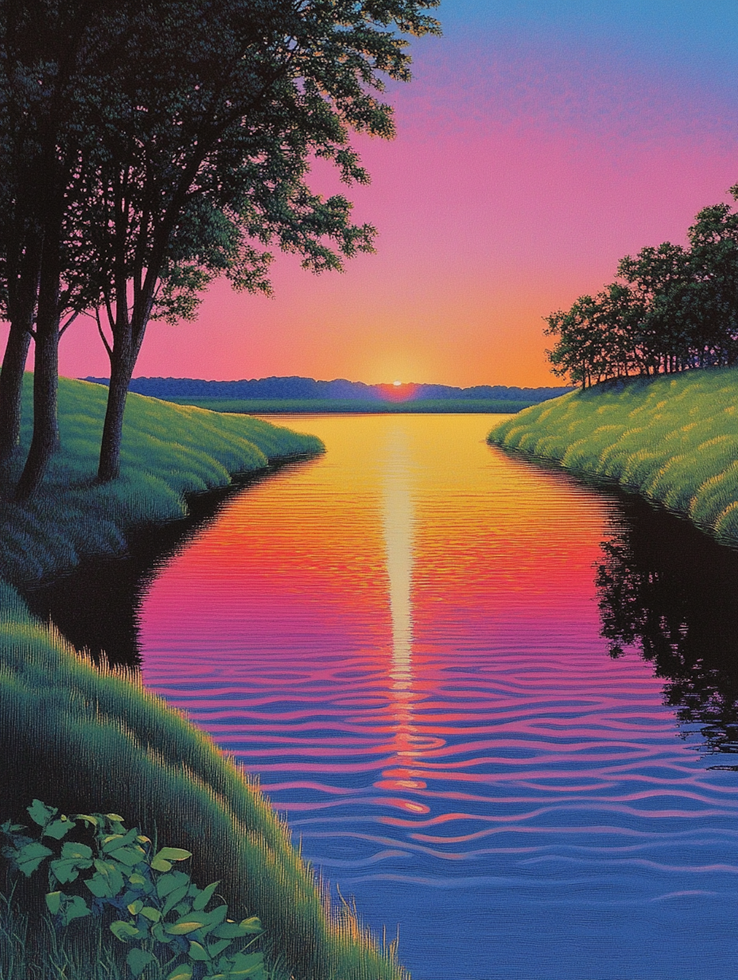 Serene Sunset Landscape