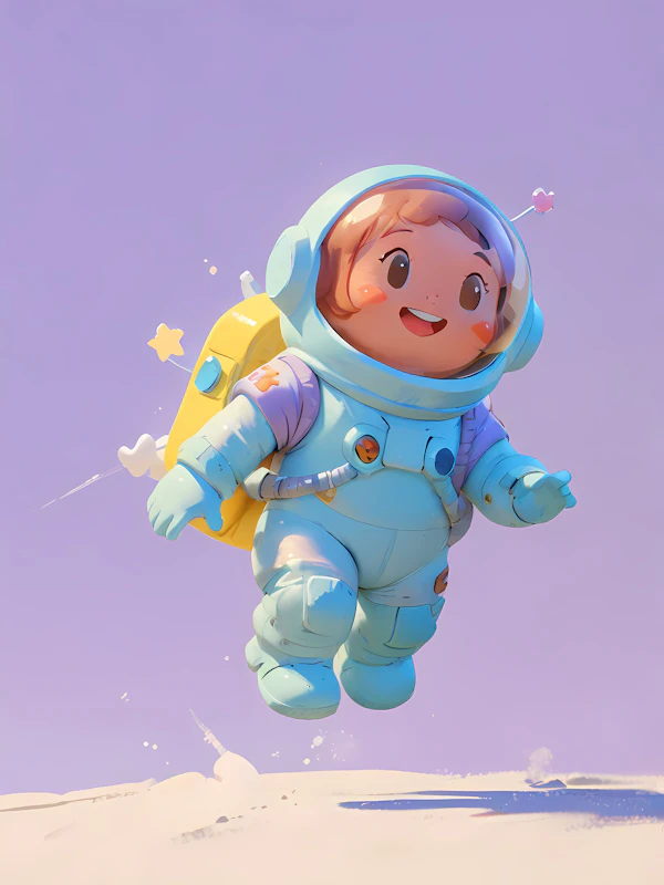Cartoon Astronaut Joy