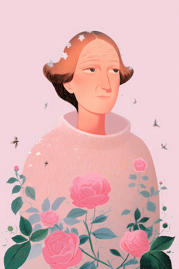 Serene Floral Portrait