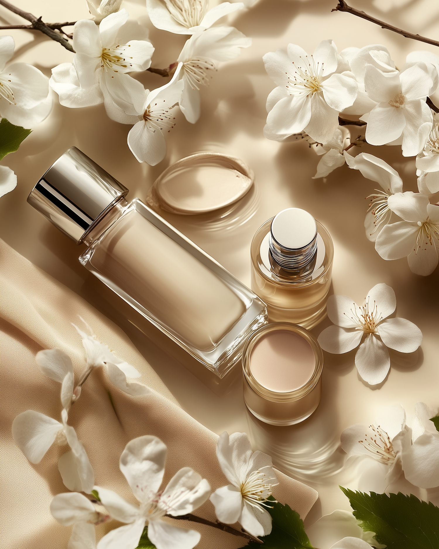 Cosmetic Products with Flowers