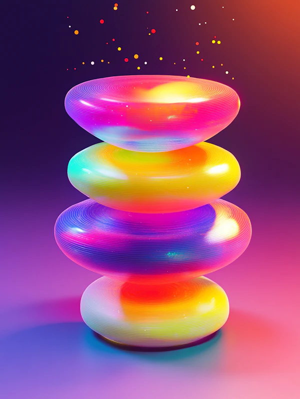 Glowing Donut Artwork