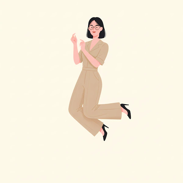 Dynamic Woman Illustration