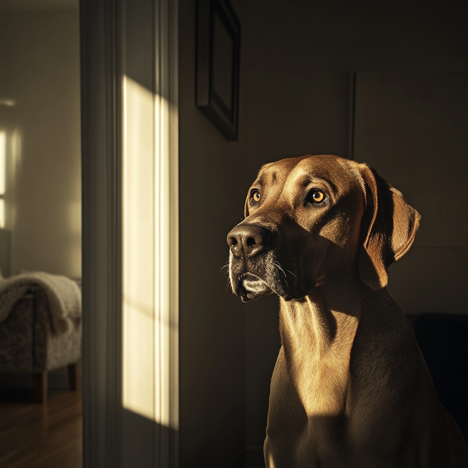 Golden Sunlit Dog