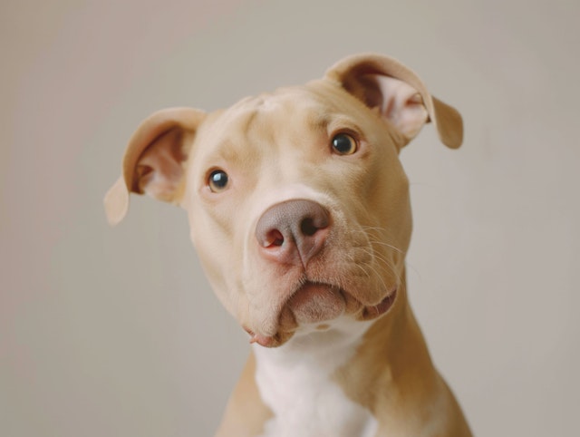 Gentle Gaze of a Pit Bull