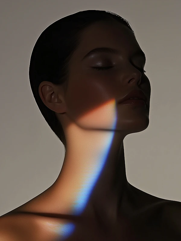 Rainbow Light Portrait