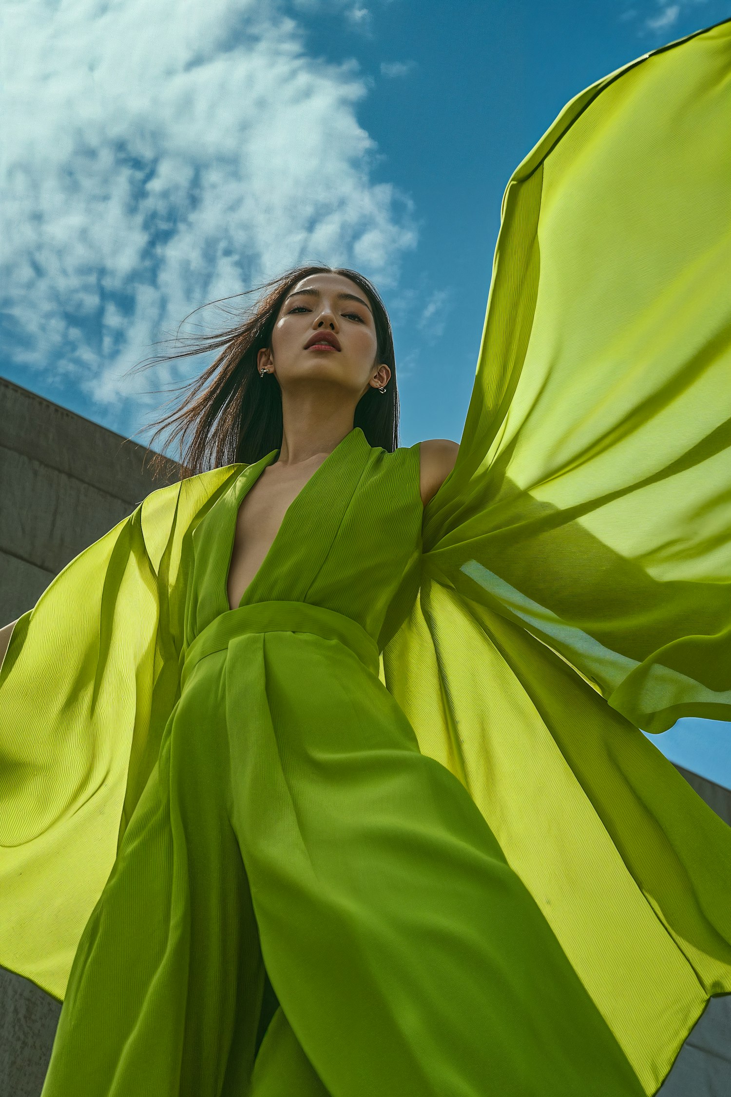 Woman in Green Dress