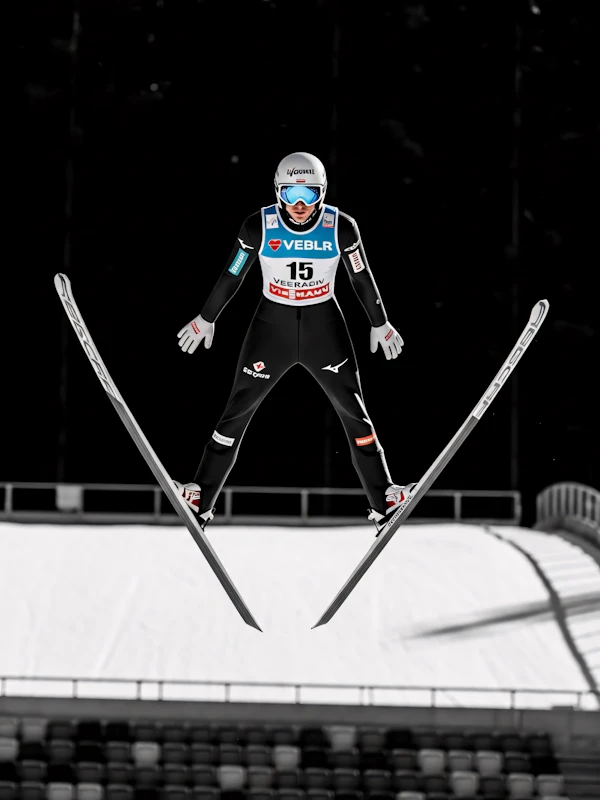 Ski Jumper in Action