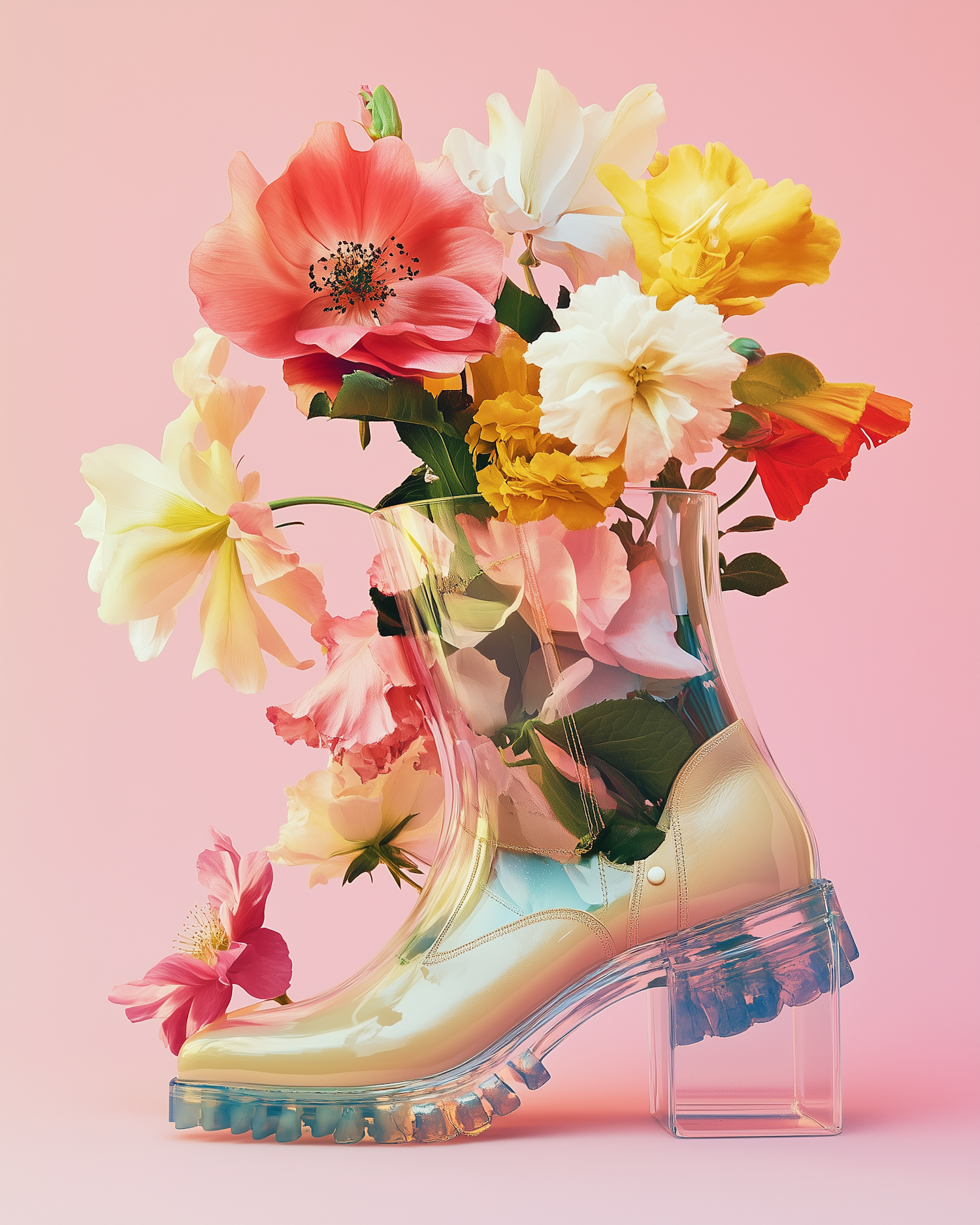 Floral Boot Composition