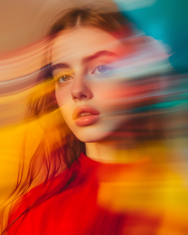 Vibrant Portrait of a Young Woman