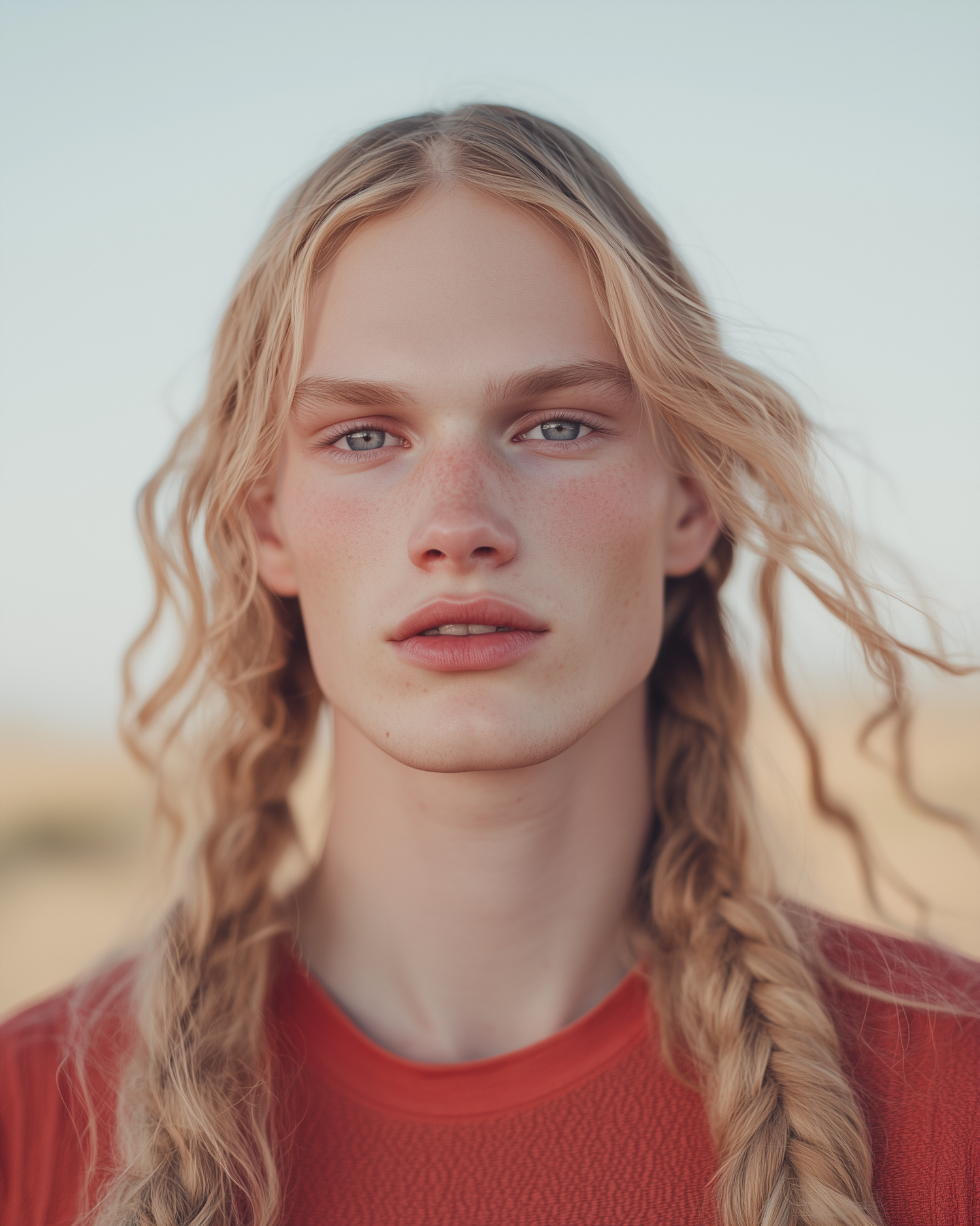 Close-up Portrait of a Person with Braids