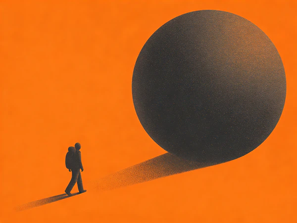 Lone Figure and Sphere