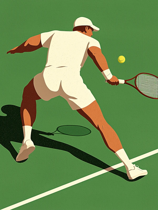 Tennis Player Illustration