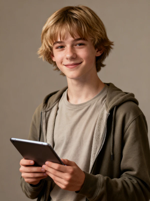 Young Person with Tablet