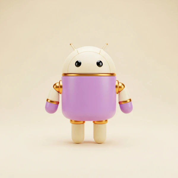 Friendly Lavender Robot