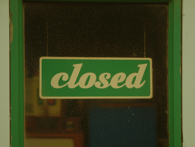 Green Closed Door
