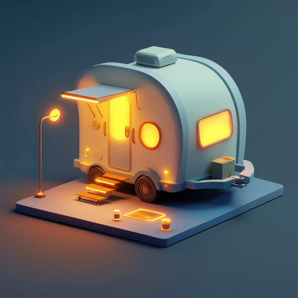Retro Camper Illustration