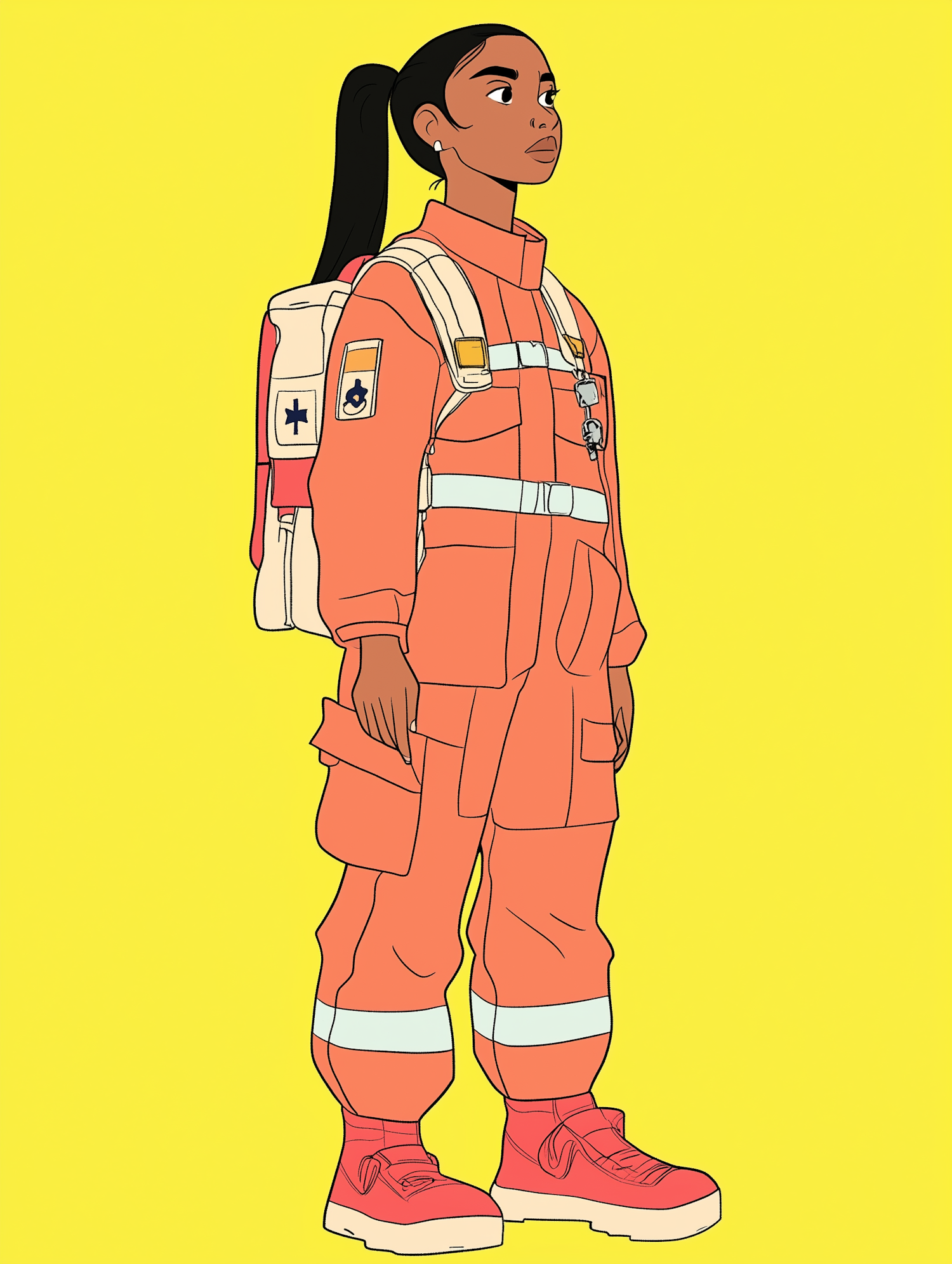 Emergency Responder in Orange Jumpsuit