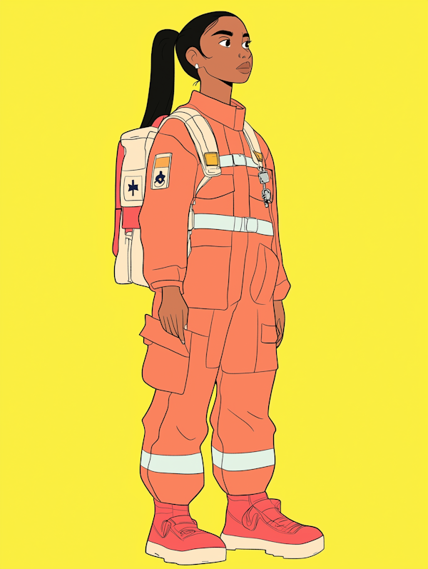 Emergency Responder in Orange Jumpsuit