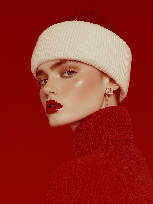 Striking Portrait in Red