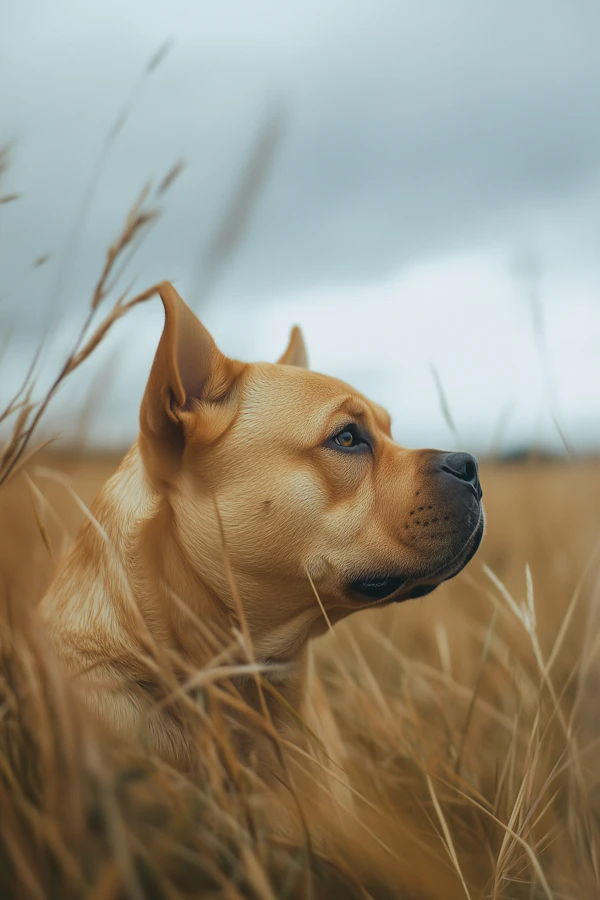 Dog in Golden Grass