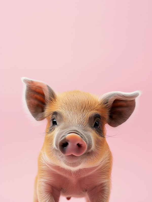 Captivating Close-Up of a Young Pig