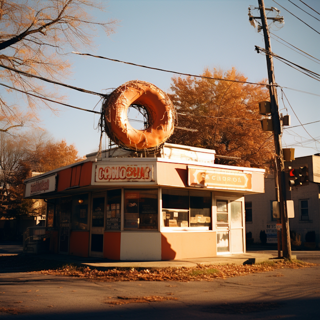 Retro Americana Donut Corner