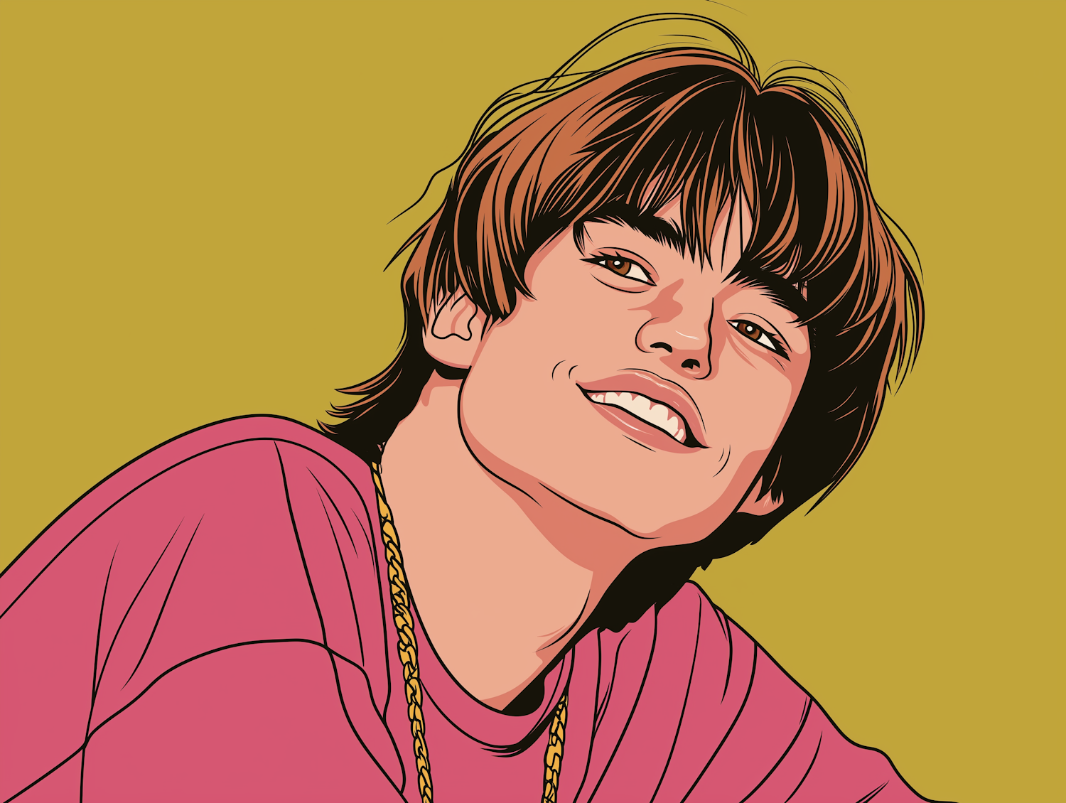 Vibrant Digital Portrait of Young Man