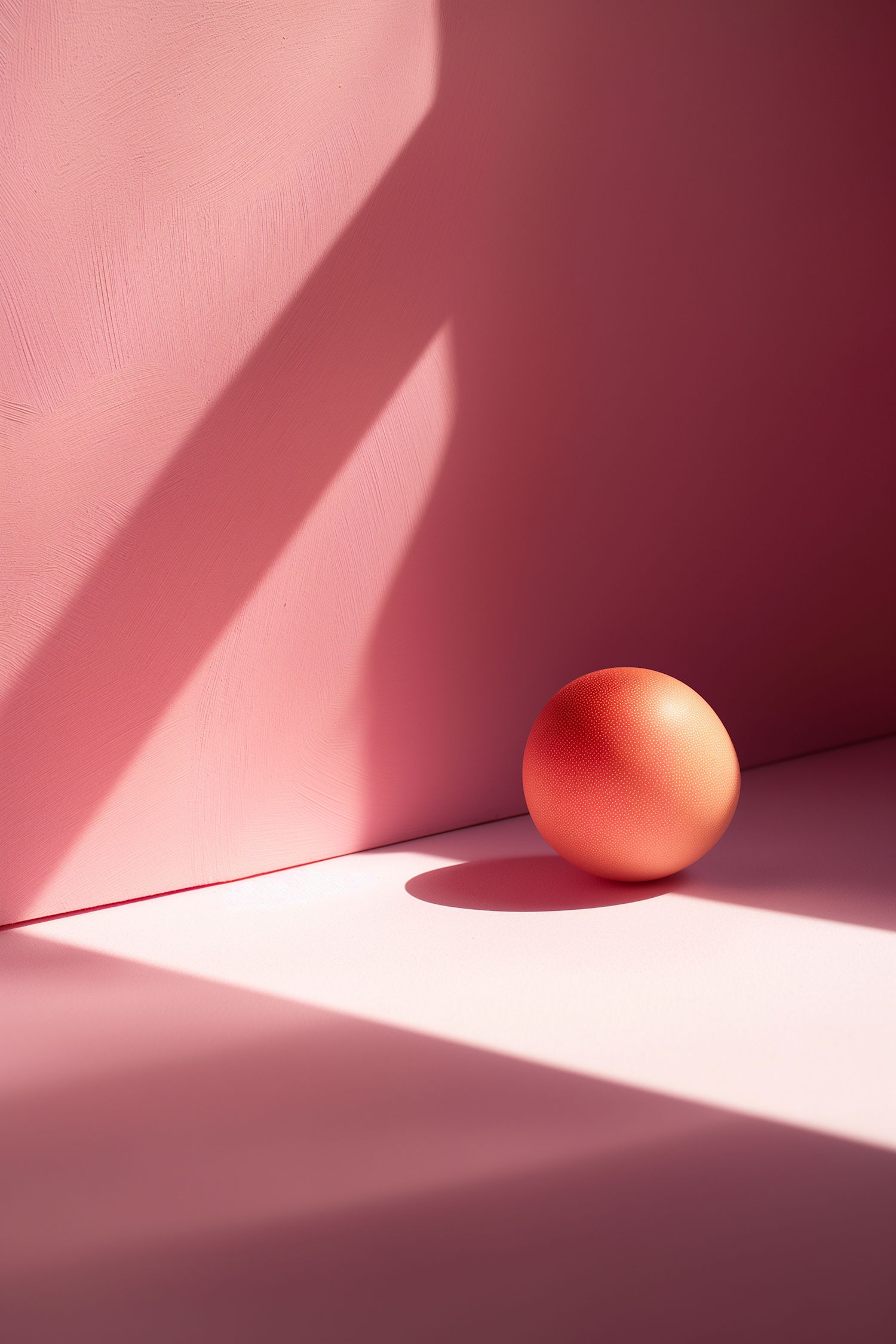 Orange Sphere on Pink