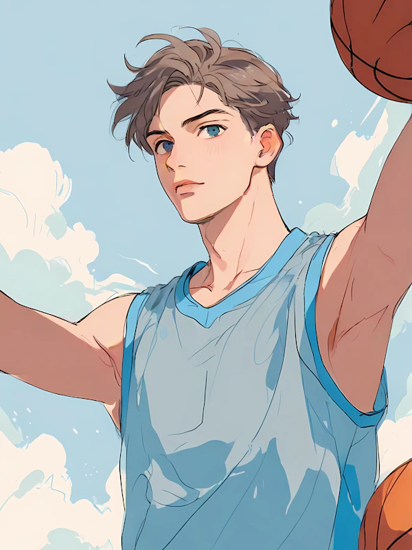 Basketball Action Shot