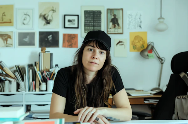 Woman at Artistic Workspace