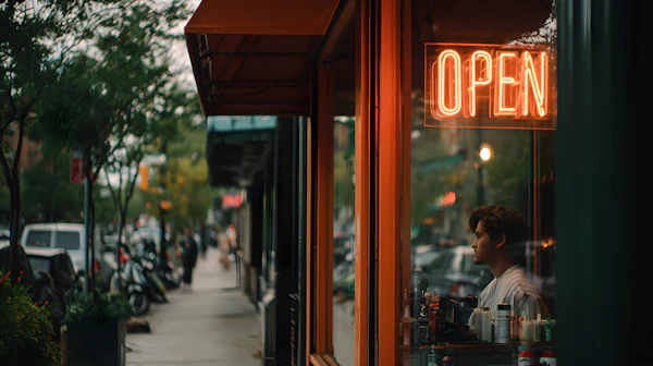 Urban Storefront Scene