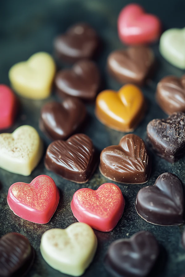 Assorted Heart-Shaped Chocolates