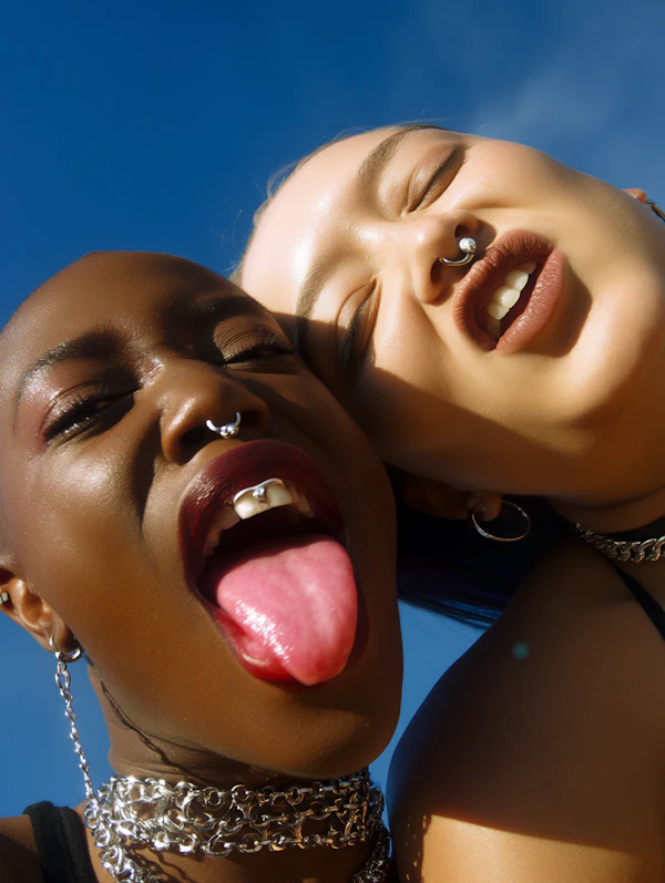 Playful Duo Close-Up