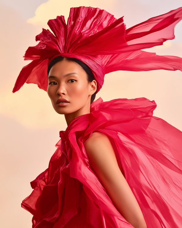 Elegant Red Portrait