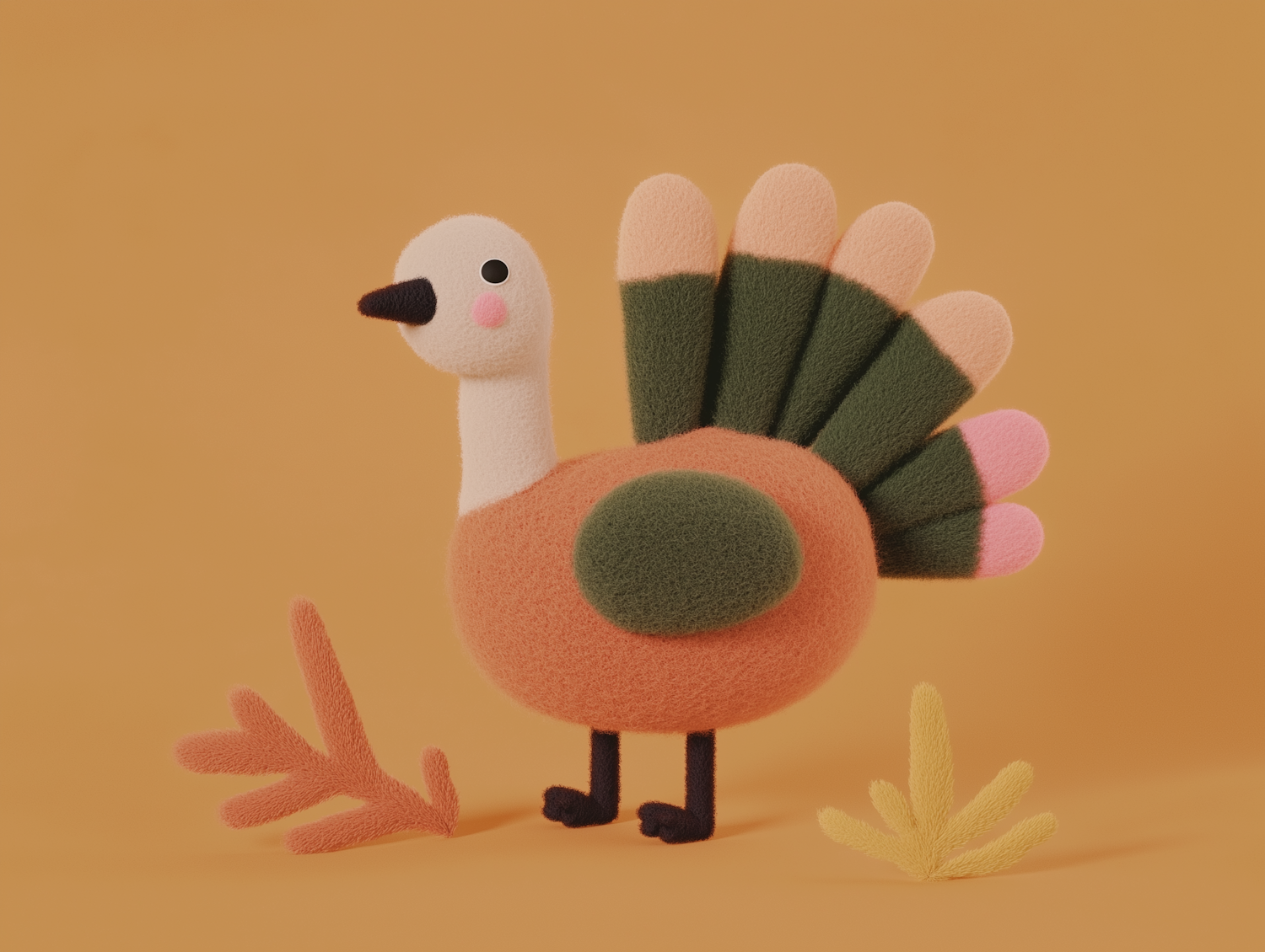 Stylized Plush Turkey