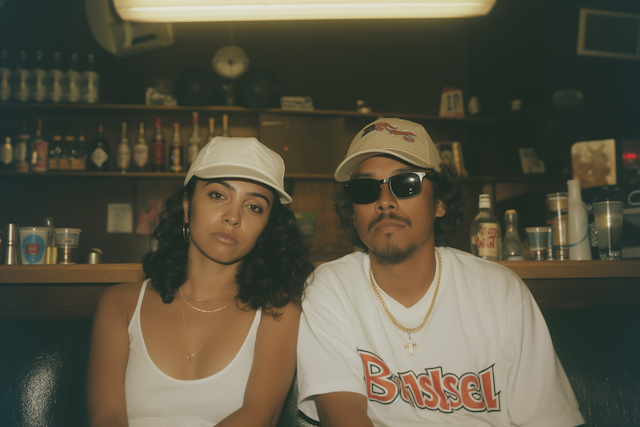 Casual Couple in a Bar