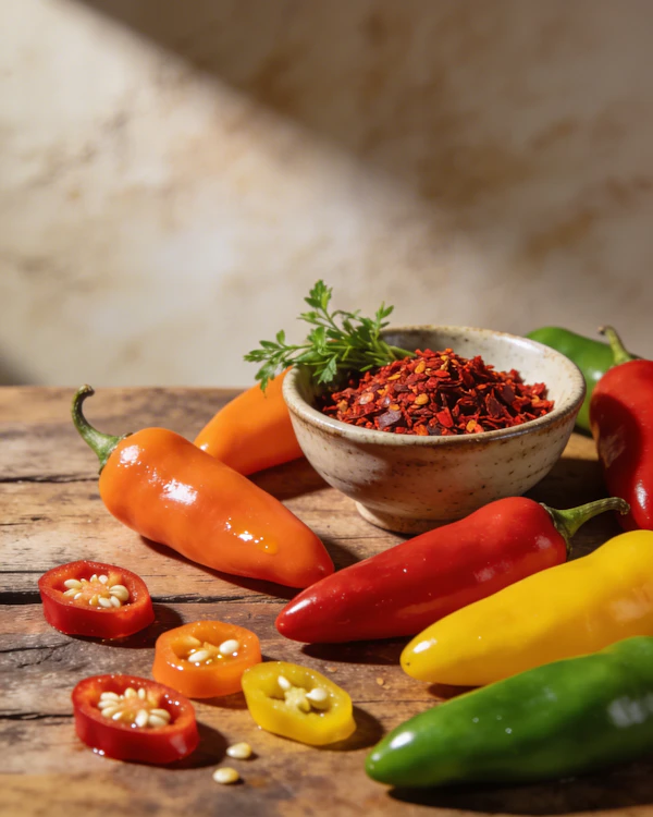 Colorful Chili Display