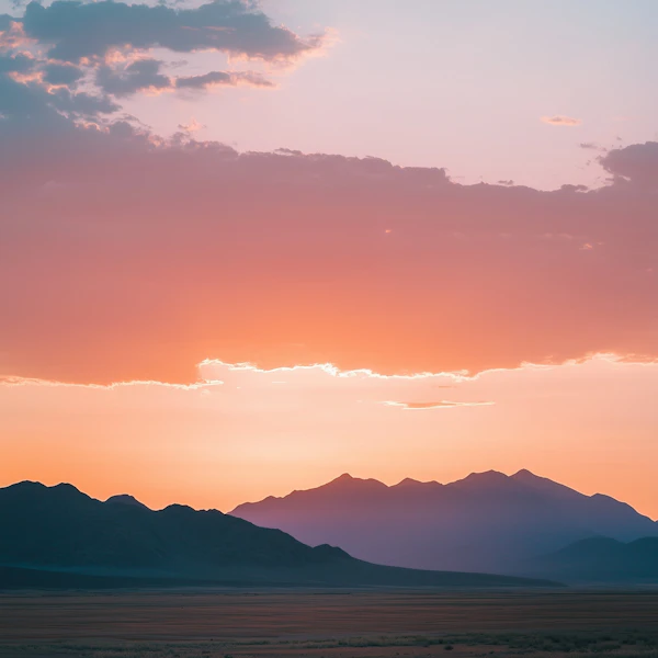 Sunset Over Mountains