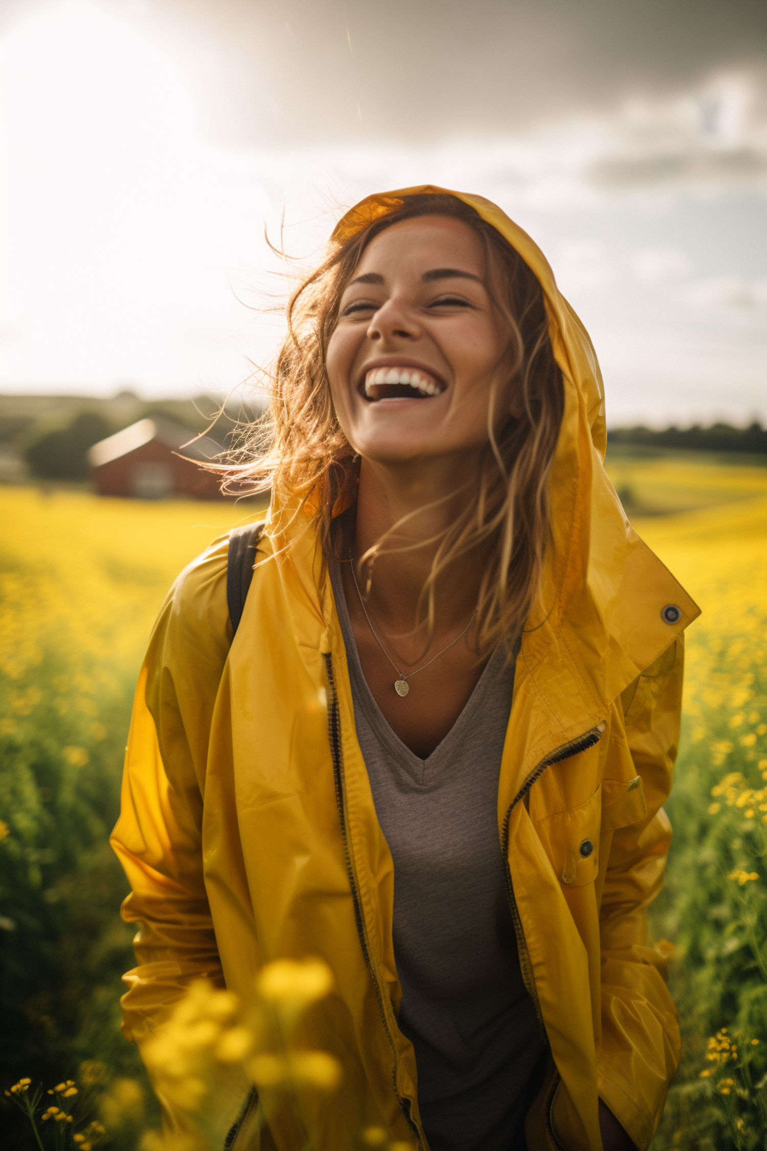 Sunlit Joy in the Yellow Fields