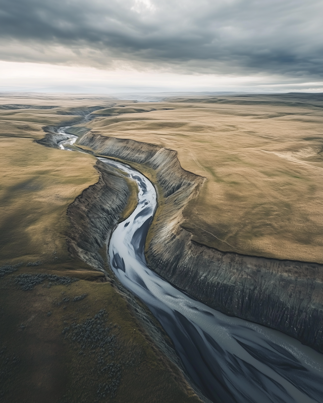 Rugged River Landscape