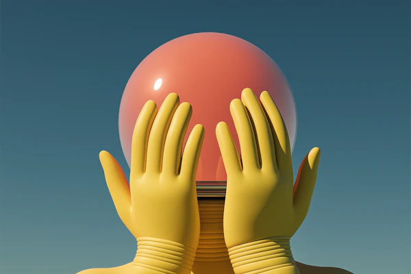 Surreal Hands & Sphere